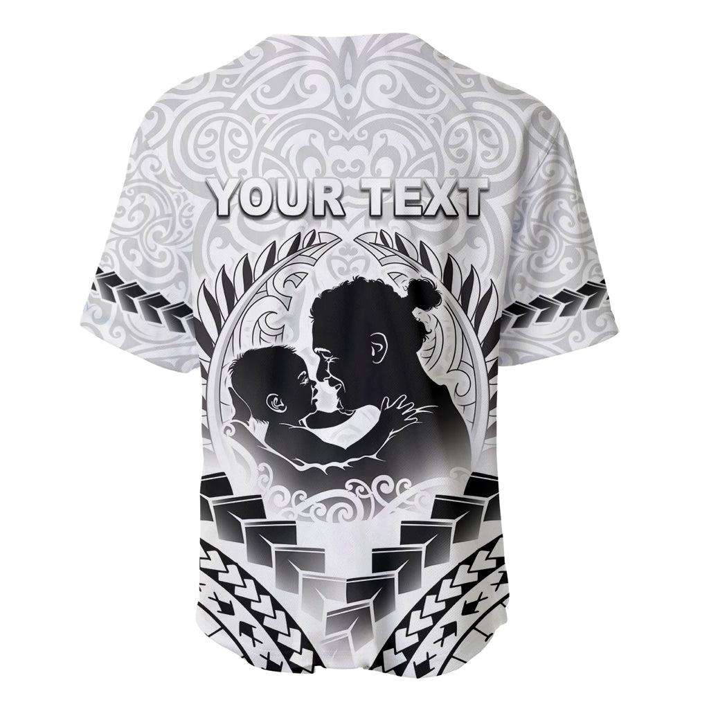 Personalised New Zealand Happy Father's Day Baseball Jersey Aroha Ahau Ki A Koe Papa Polynesian Tribal LT05 - Polynesian Pride