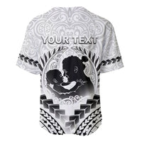 Personalised New Zealand Happy Father's Day Baseball Jersey Aroha Ahau Ki A Koe Papa Polynesian Tribal LT05 - Polynesian Pride