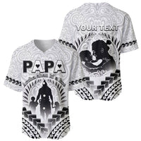 Personalised New Zealand Happy Father's Day Baseball Jersey Aroha Ahau Ki A Koe Papa Polynesian Tribal LT05 - Polynesian Pride