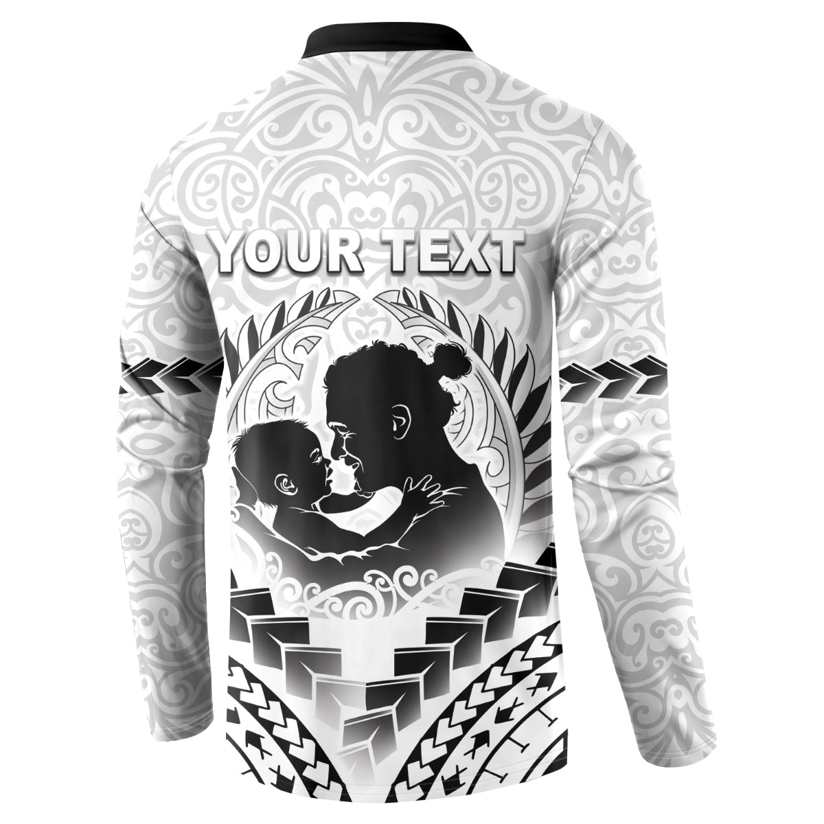 Personalised New Zealand Happy Father's Day Button Sweatshirt Aroha Ahau Ki A Koe Papa Polynesian Tribal LT05 - Polynesian Pride