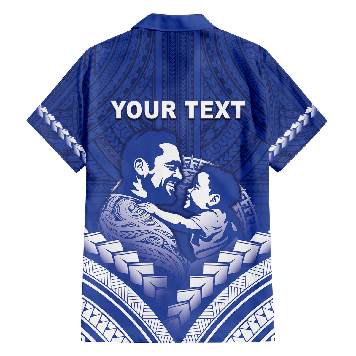 Personalised Samoa Happy Father's Day Family Matching Puletasi and Hawaiian Shirt Ou Te Alofa Ia Te Oe Tama Dad Polynesian Tribal