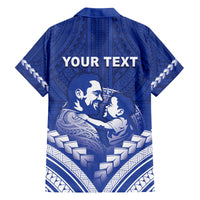 Personalised Samoa Happy Father's Day Family Matching Puletasi and Hawaiian Shirt Ou Te Alofa Ia Te Oe Tama Dad Polynesian Tribal