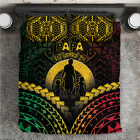 Vanuatu Happy Father's Day Bedding Set Mi Lavem Yu Papa Polynesian Tribal LT05 Reggae - Polynesian Pride