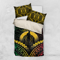 Vanuatu Happy Father's Day Bedding Set Mi Lavem Yu Papa Polynesian Tribal LT05 US Twin 172cm x 218cm Reggae - Polynesian Pride