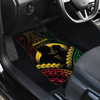Personalised Vanuatu Happy Father's Day Car Mats Mi Lavem Yu Papa Polynesian Tribal LT05 - Polynesian Pride