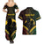 Personalised Vanuatu Happy Father's Day Couples Matching Summer Maxi Dress and Hawaiian Shirt Mi Lavem Yu Papa Polynesian Tribal