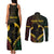 Personalised Vanuatu Happy Father's Day Couples Matching Tank Maxi Dress and Long Sleeve Button Shirt Mi Lavem Yu Papa Polynesian Tribal