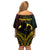 Personalised Vanuatu Happy Father's Day Off Shoulder Short Dress Mi Lavem Yu Papa Polynesian Tribal