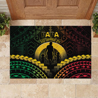 Vanuatu Happy Father's Day Rubber Doormat Mi Lavem Yu Papa Polynesian Tribal LT05 - Polynesian Pride