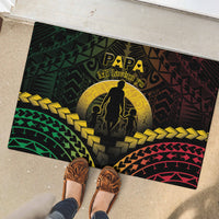 Vanuatu Happy Father's Day Rubber Doormat Mi Lavem Yu Papa Polynesian Tribal LT05 - Polynesian Pride