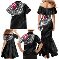 Hawaii Flag Day Family Matching Mermaid Dress and Hawaiian Shirt Hawaiian Maile Lei