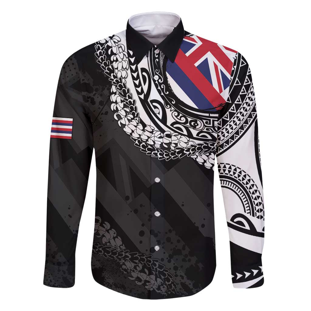 Hawaii Flag Day Family Matching Off Shoulder Short Dress and Hawaiian Shirt Hawaiian Maile Lei