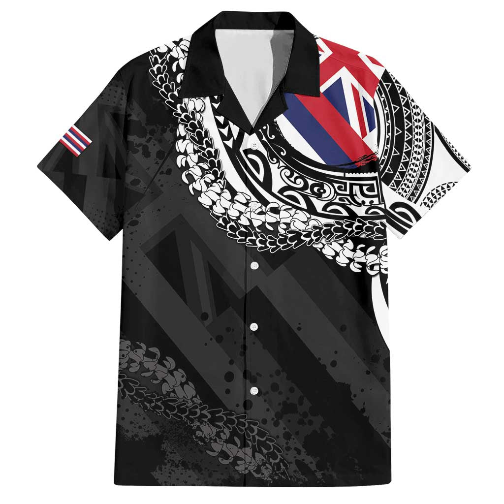 Hawaii Flag Day Family Matching Short Sleeve Bodycon Dress and Hawaiian Shirt Hawaiian Maile Lei