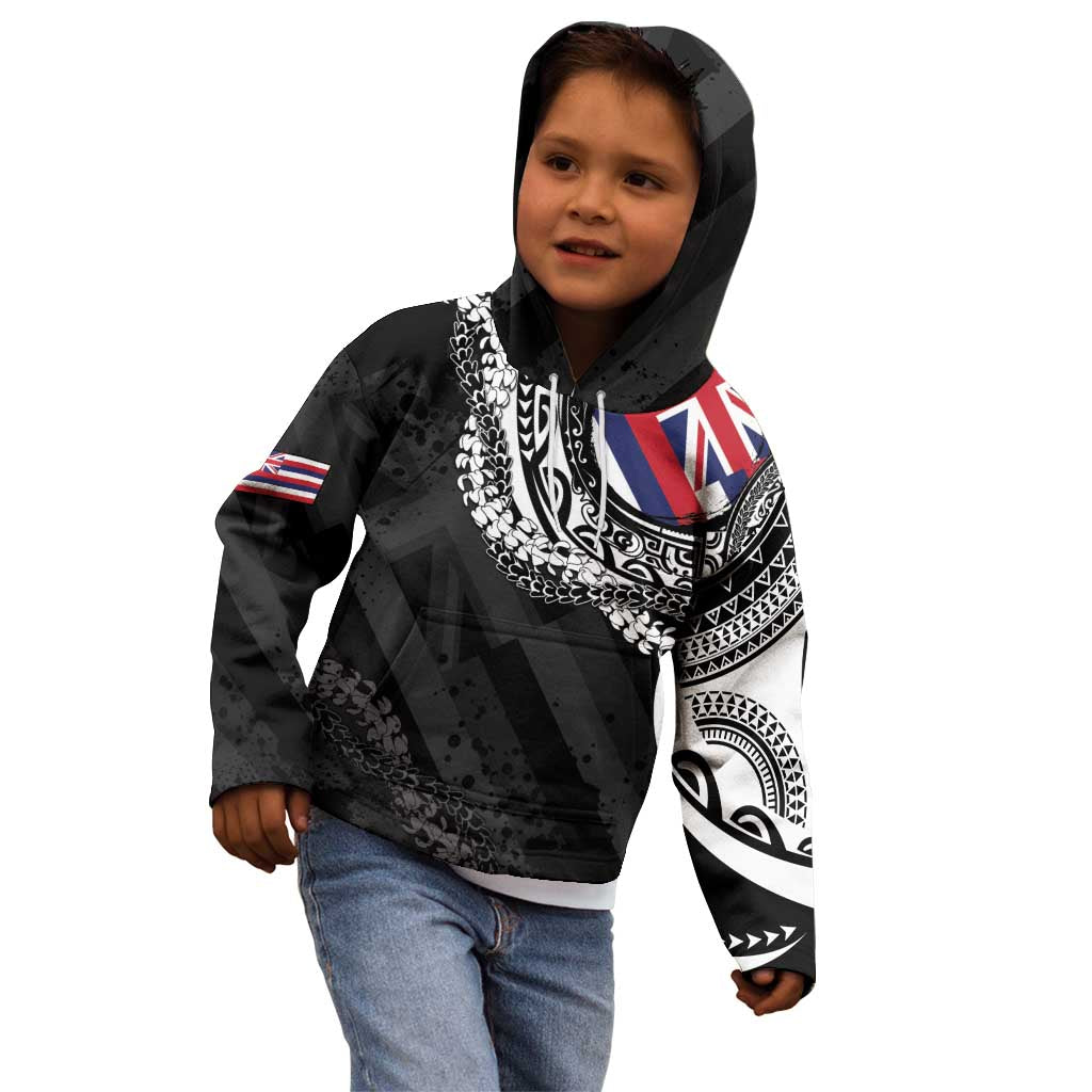 Hawaii Flag Day Kid Hoodie Hawaiian Maile Lei