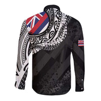 Hawaii Flag Day Long Sleeve Button Shirt Hawaiian Maile Lei