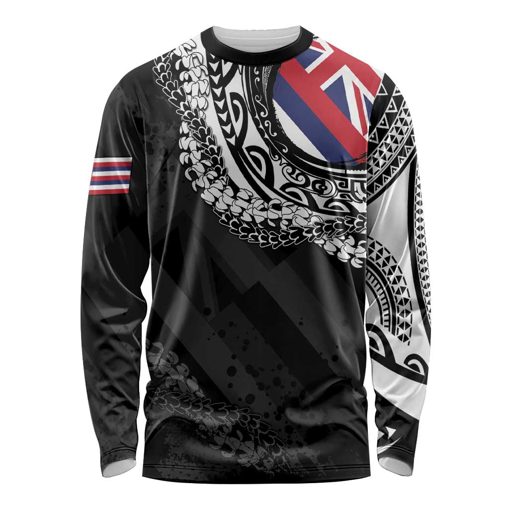 Hawaii Flag Day Long Sleeve Shirt Hawaiian Maile Lei