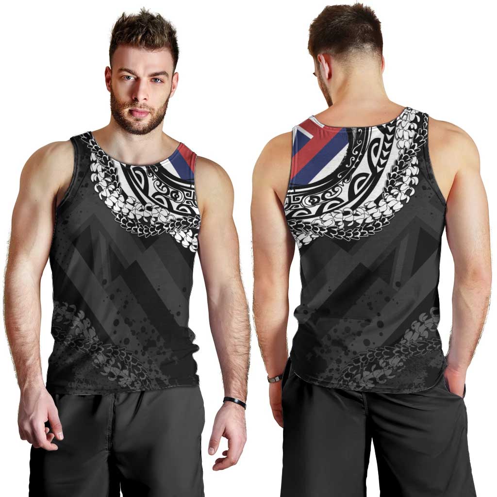 Hawaii Flag Day Men Tank Top Hawaiian Maile Lei