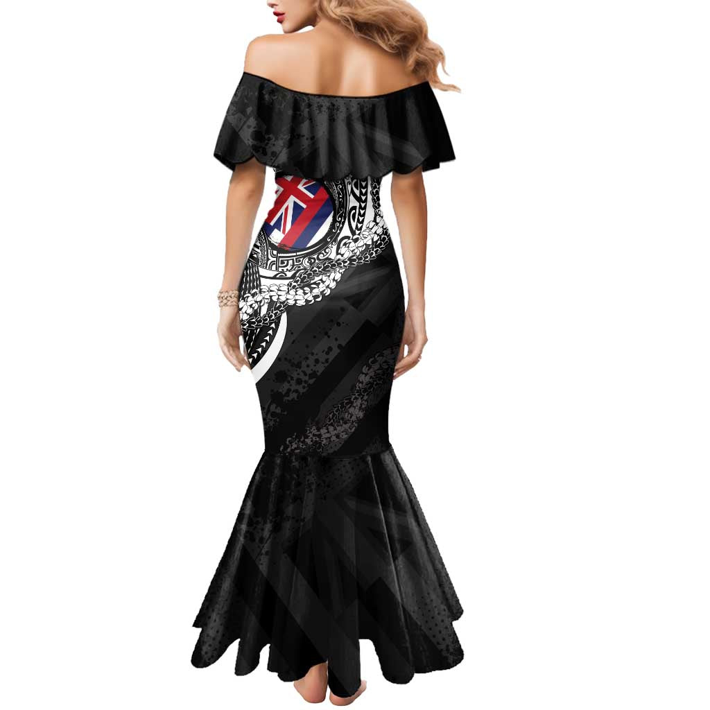 Hawaii Flag Day Mermaid Dress Hawaiian Maile Lei