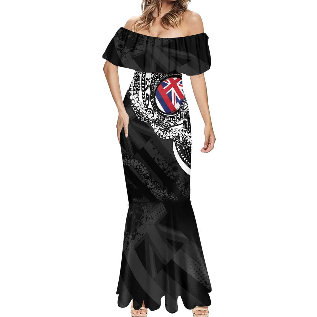 Hawaii Flag Day Mermaid Dress Hawaiian Maile Lei