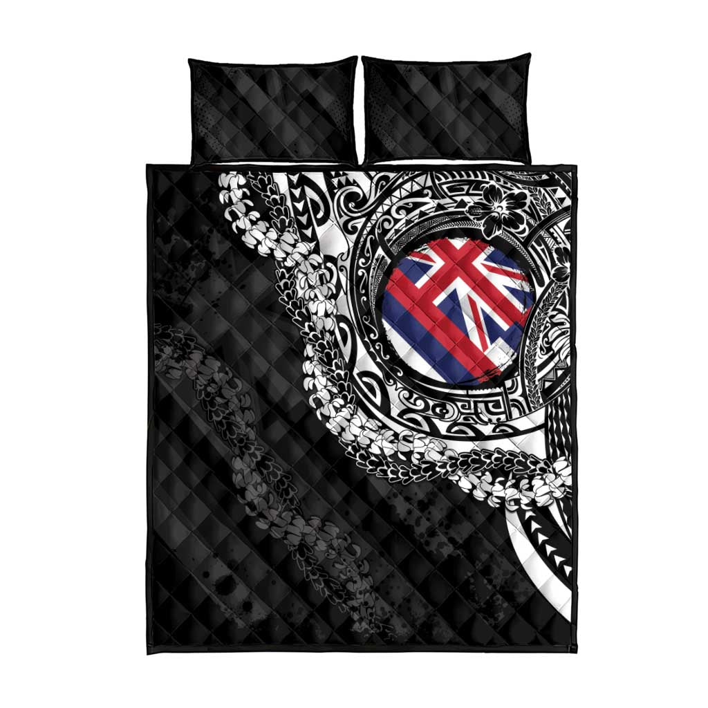 Hawaii Flag Day Quilt Bed Set Hawaiian Maile Lei