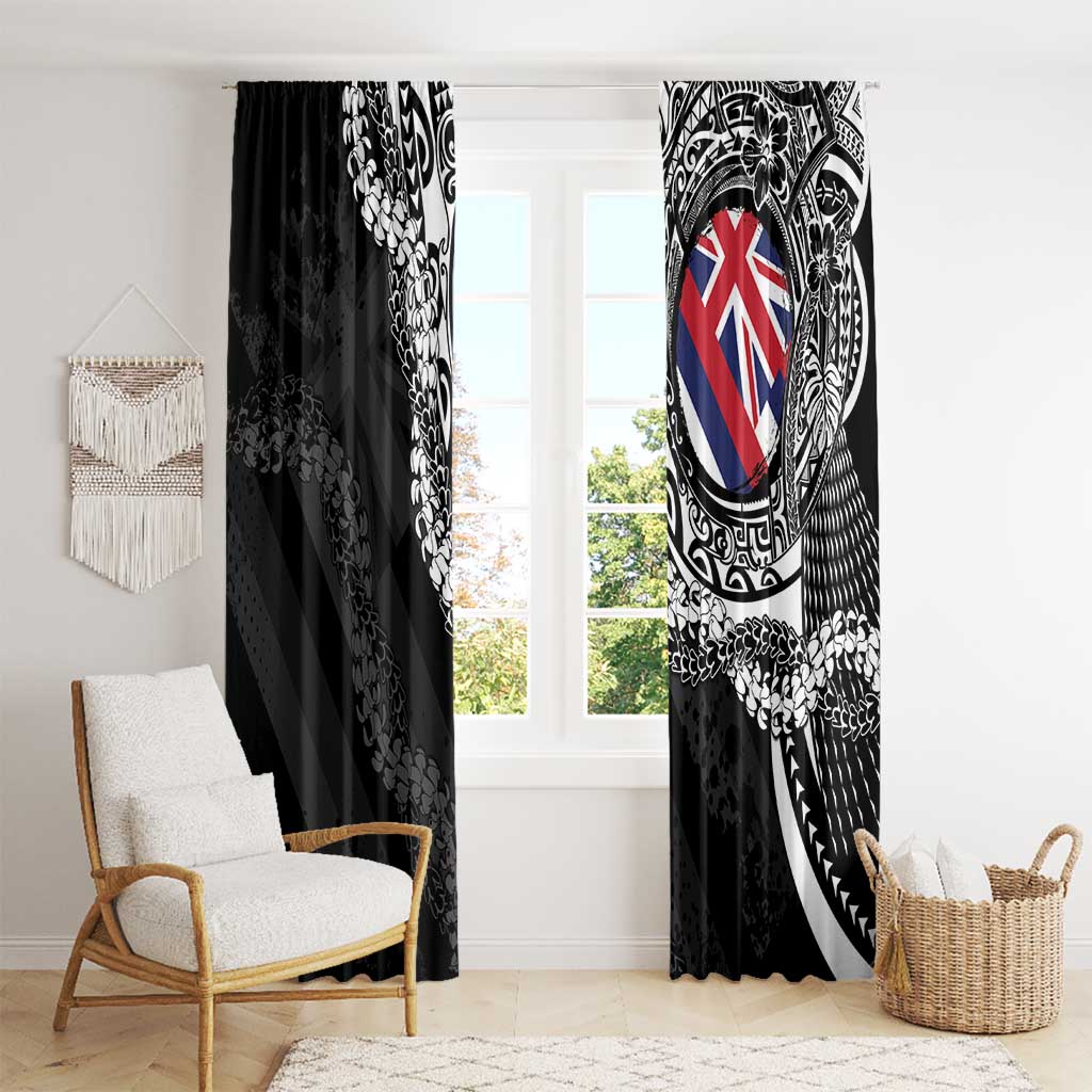 Hawaii Flag Day Window Curtain Hawaiian Maile Lei LT05 - Polynesian Pride