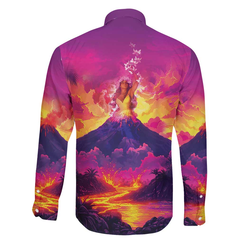 Hawaii Kilauea Volcano Family Matching Mermaid Dress and Hawaiian Shirt There Is Pele Goddess Of The Volcano LT05 - Polynesian Pride
