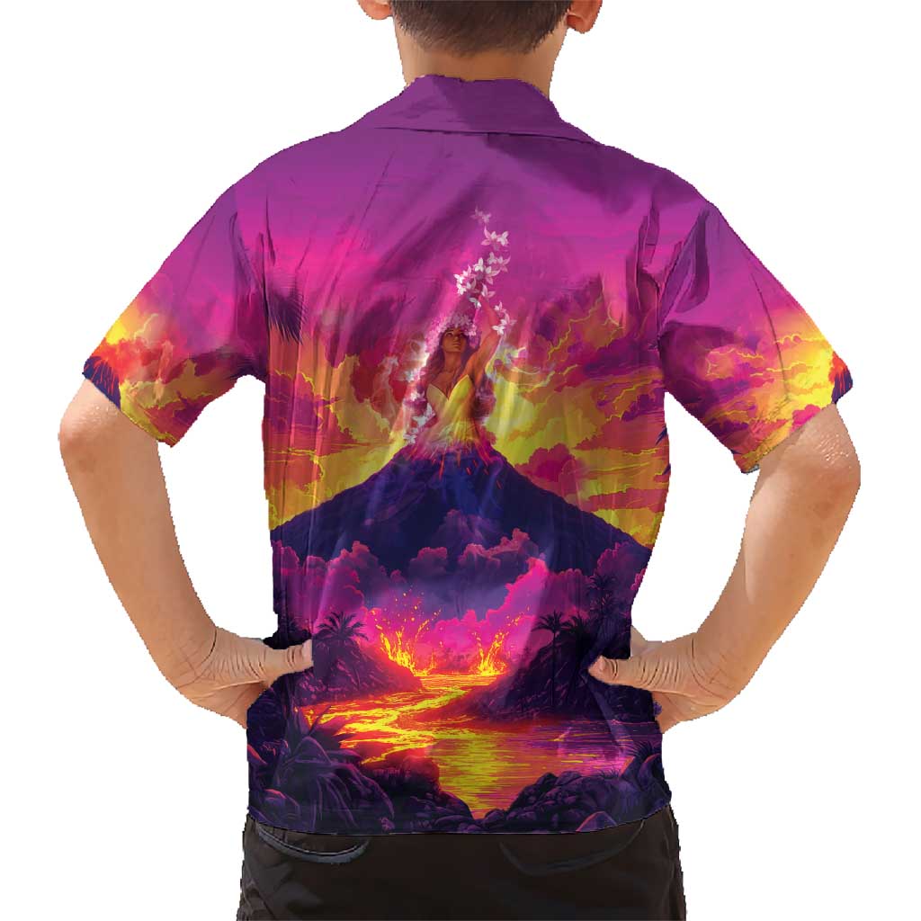 Hawaii Kilauea Volcano Kid Hawaiian Shirt There Is Pele Goddess Of The Volcano LT05 - Polynesian Pride