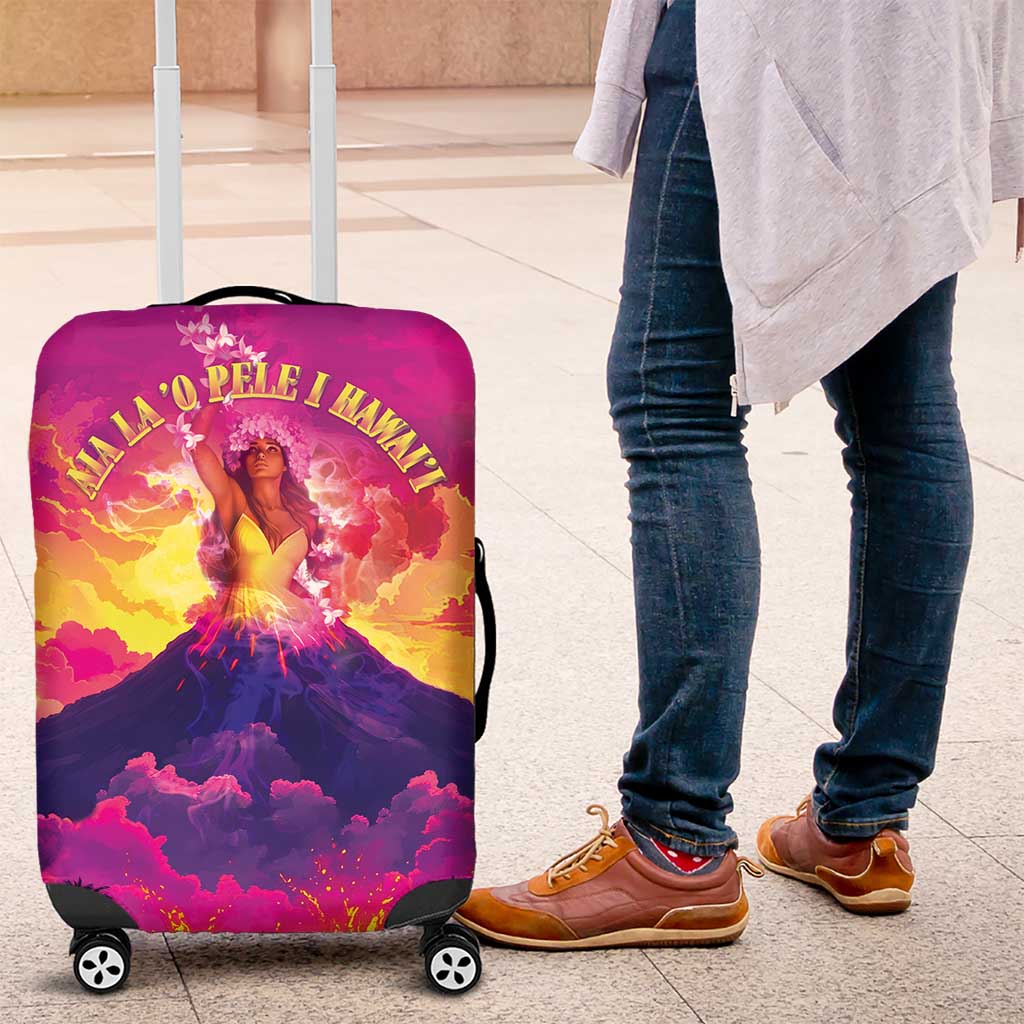 Hawaii Kilauea Volcano Luggage Cover There Is Pele Goddess Of The Volcano - Polynesian Pride