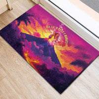 Hawaii Kilauea Volcano Rubber Doormat There Is Pele Goddess Of The Volcano - Polynesian Pride