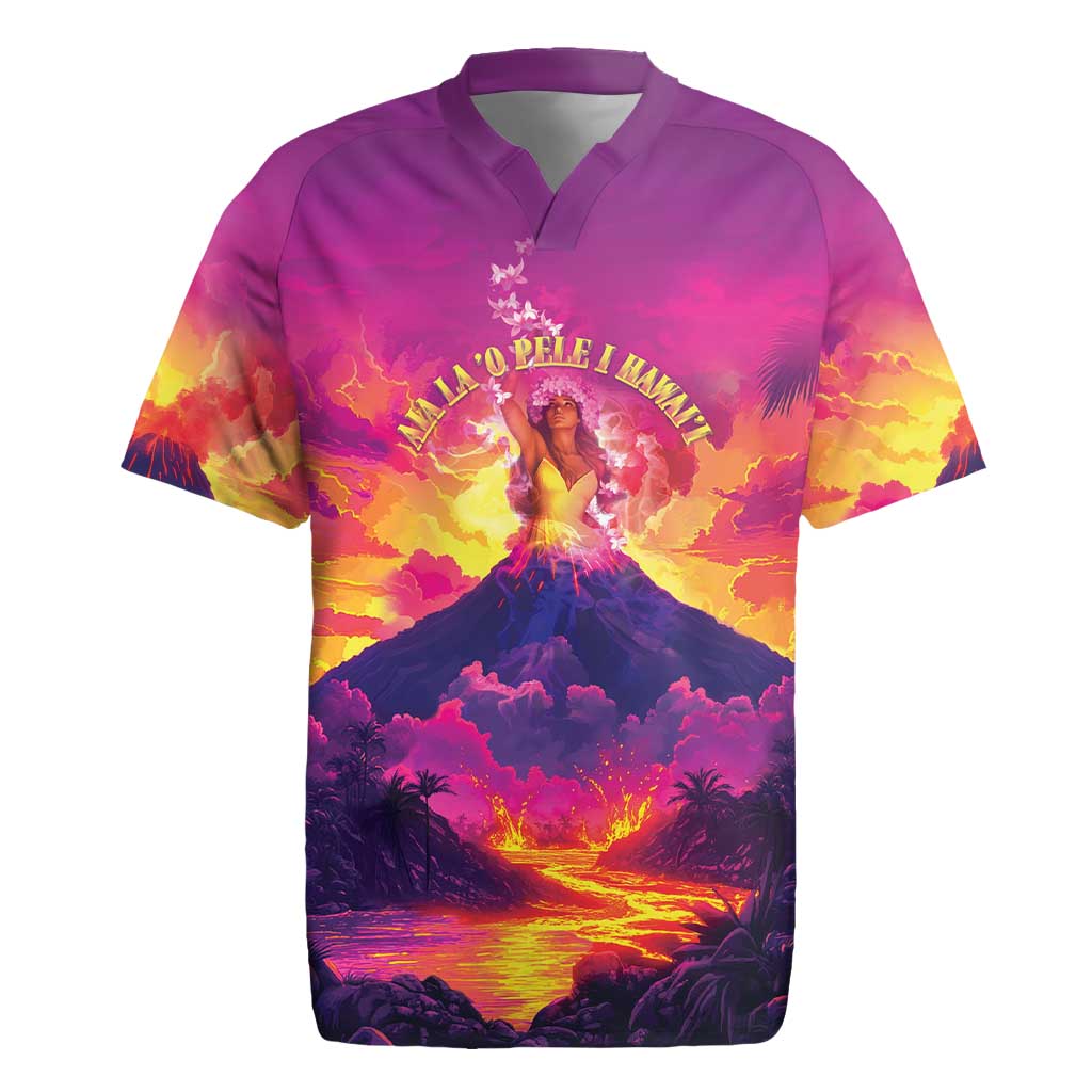 Hawaii Kilauea Volcano Rugby Jersey There Is Pele Goddess Of The Volcano - Polynesian Pride