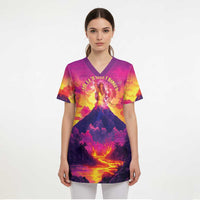 Hawaii Kilauea Volcano Scrub Top There Is Pele Goddess Of The Volcano - Polynesian Pride