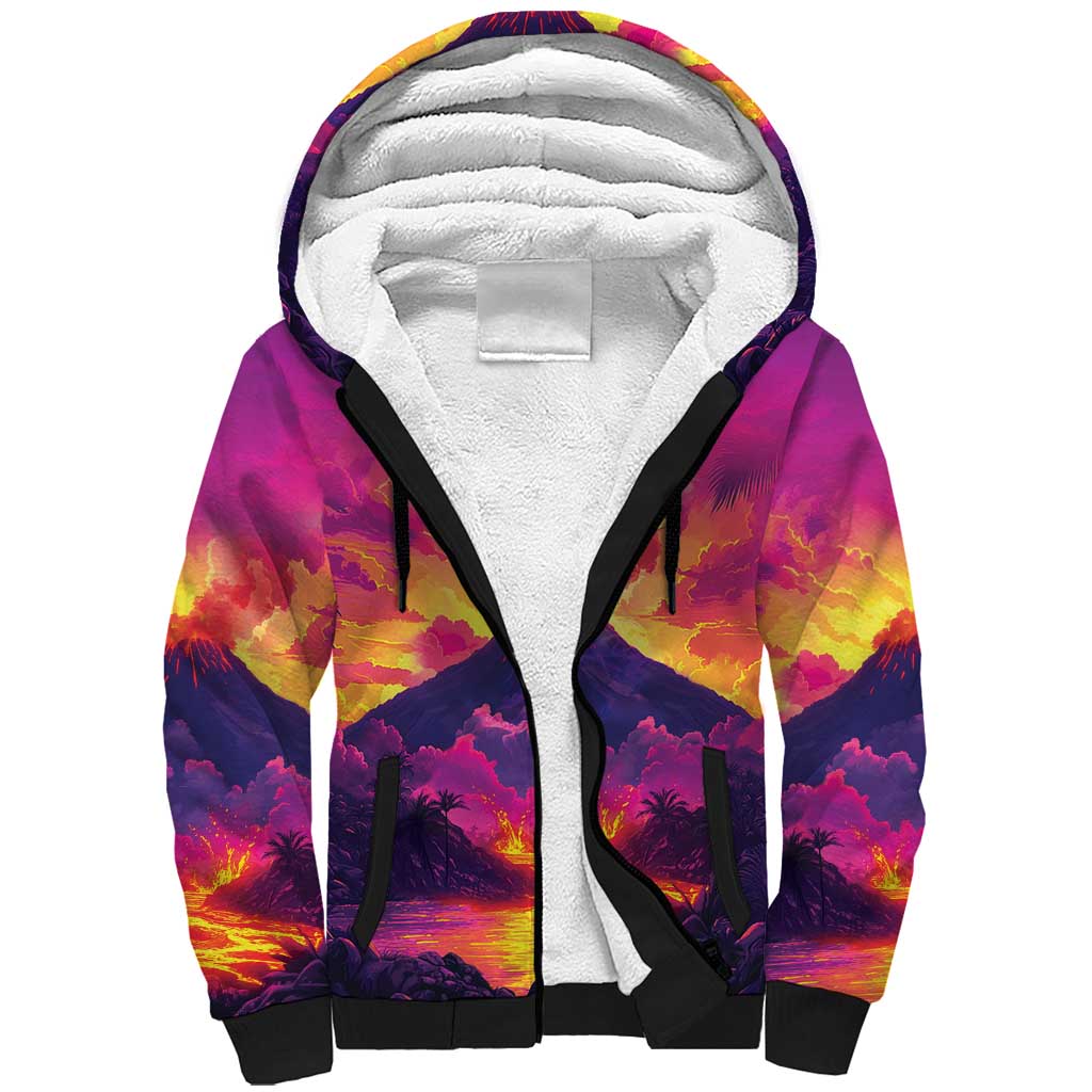 Hawaii Kilauea Volcano Sherpa Hoodie There Is Pele Goddess Of The Volcano - Polynesian Pride