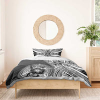 Hibiscus With Black Austronesian Tattoo Pattern Bedding Set - Polynesian Pride