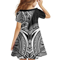 Hibiscus With Black Austronesian Tattoo Pattern Family Matching Mermaid Dress and Hawaiian Shirt - Polynesian Pride