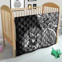 Hibiscus With Black Austronesian Tattoo Pattern Quilt LT05 - Polynesian Pride