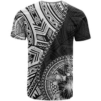 Hibiscus With Black Austronesian Tattoo Pattern T Shirt LT05 - Polynesian Pride