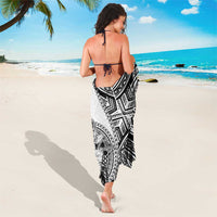 Hibiscus With White Austronesian Tattoo Pattern Sarong LT05 - Polynesian Pride