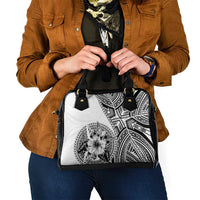 Hibiscus With White Austronesian Tattoo Pattern Shoulder Handbag LT05 - Polynesian Pride