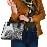 Hibiscus With White Austronesian Tattoo Pattern Shoulder Handbag LT05 - Polynesian Pride