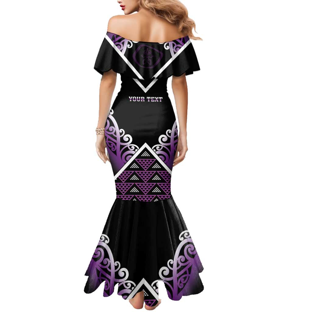 Personalised Aotearoa Moriori Family Matching Mermaid Dress and Hawaiian Shirt Maori Pattern New Zealand LT05 - Polynesian Pride