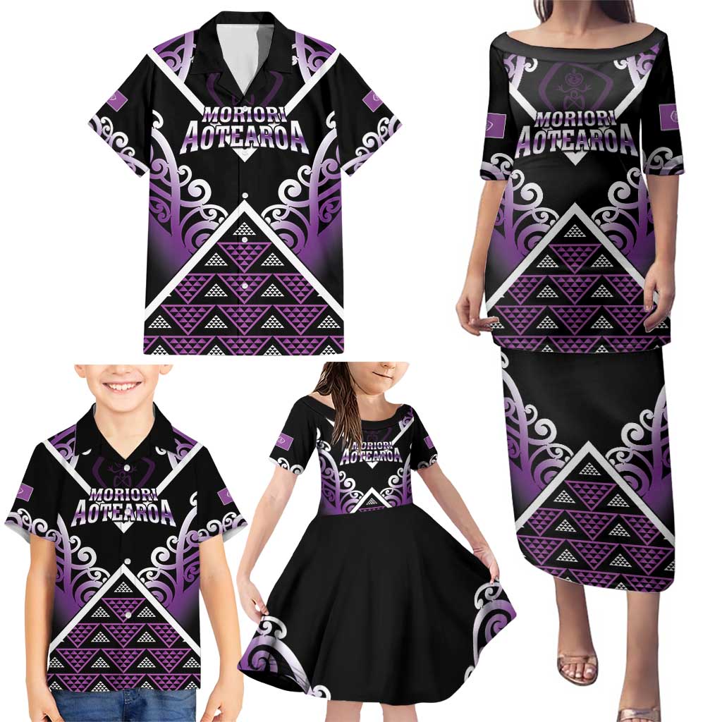 Personalised Aotearoa Moriori Family Matching Puletasi and Hawaiian Shirt Maori Pattern New Zealand LT05 - Polynesian Pride