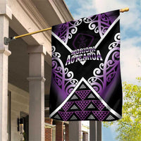 Aotearoa Moriori Garden Flag Maori Pattern New Zealand - Polynesian Pride