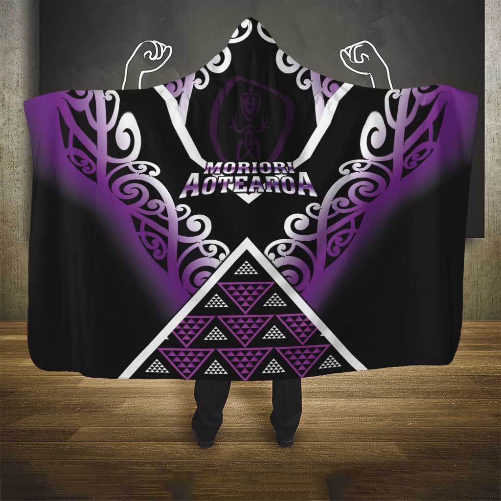 Aotearoa Moriori Hooded Blanket Maori Pattern New Zealand LT05 - Polynesian Pride