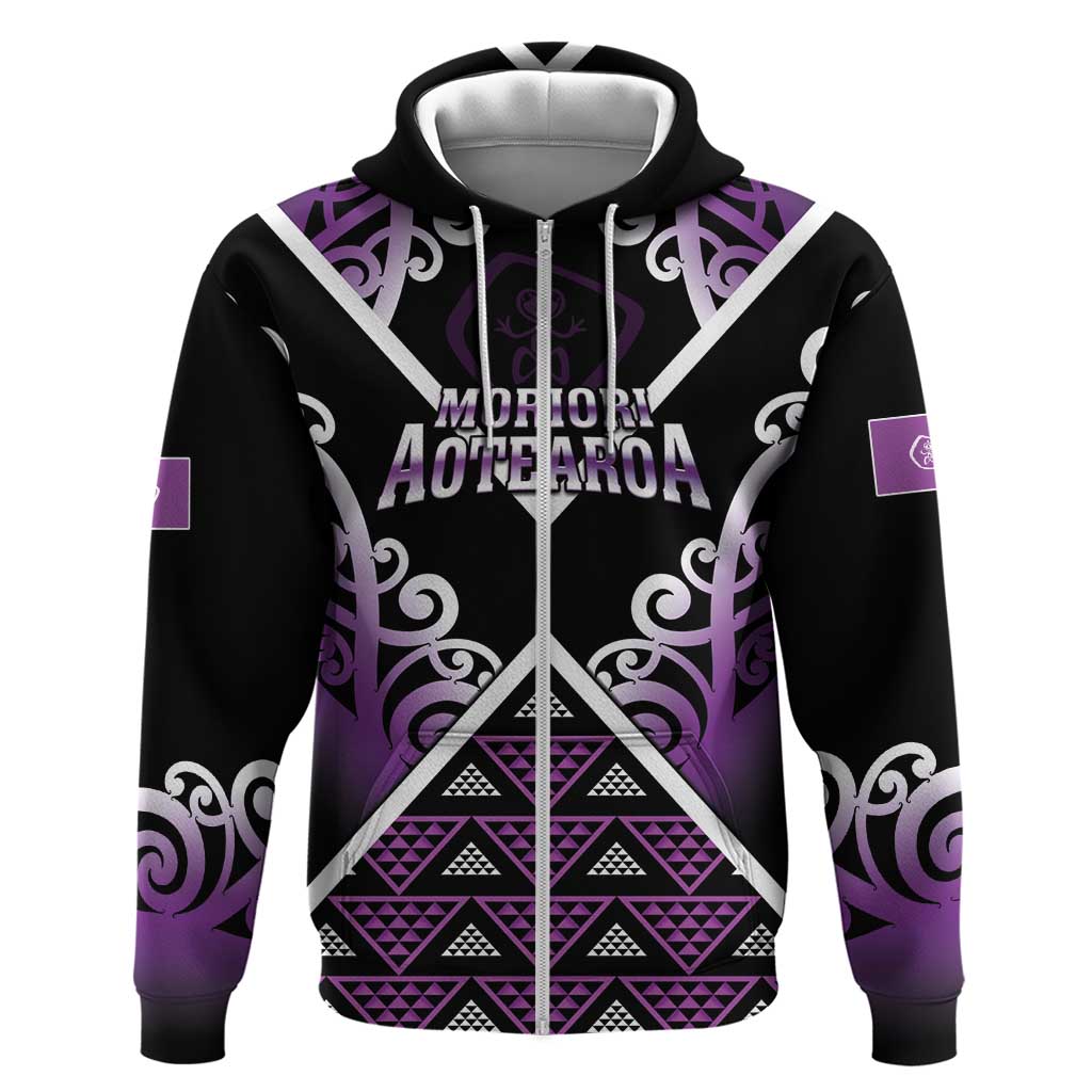 Personalised Aotearoa Moriori Hoodie Maori Pattern New Zealand - Polynesian Pride