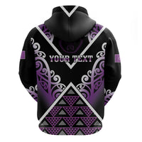 Personalised Aotearoa Moriori Zip Hoodie Maori Pattern New Zealand - Polynesian Pride