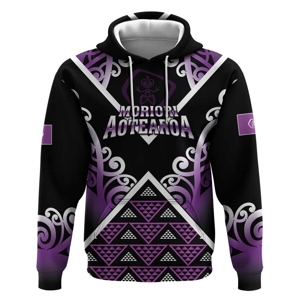Personalised Aotearoa Moriori Zip Hoodie Maori Pattern New Zealand - Polynesian Pride
