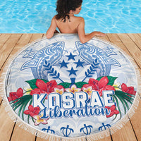 Happy Kosrae Liberation Day Beach Blanket Polynesian Shark Turtle Motif LT05 - Polynesian Pride