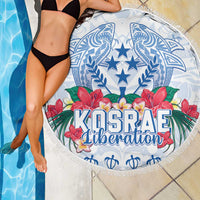 Happy Kosrae Liberation Day Beach Blanket Polynesian Shark Turtle Motif LT05 - Polynesian Pride