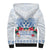 Happy Kosrae Liberation Day Sherpa Hoodie Polynesian Shark Turtle Motif