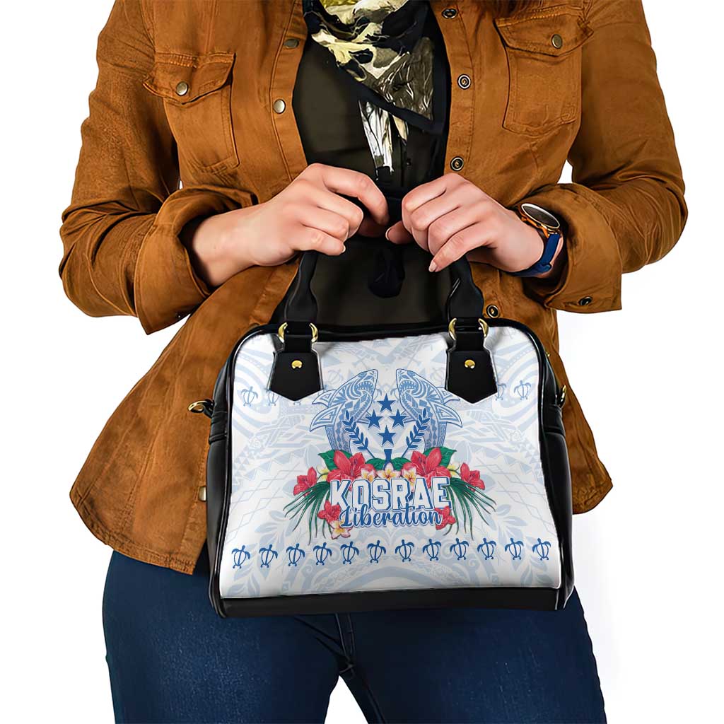 Happy Kosrae Liberation Day Shoulder Handbag Polynesian Shark Turtle Motif LT05 - Polynesian Pride
